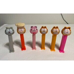 Pez Dispensers Garfield Lot of 6